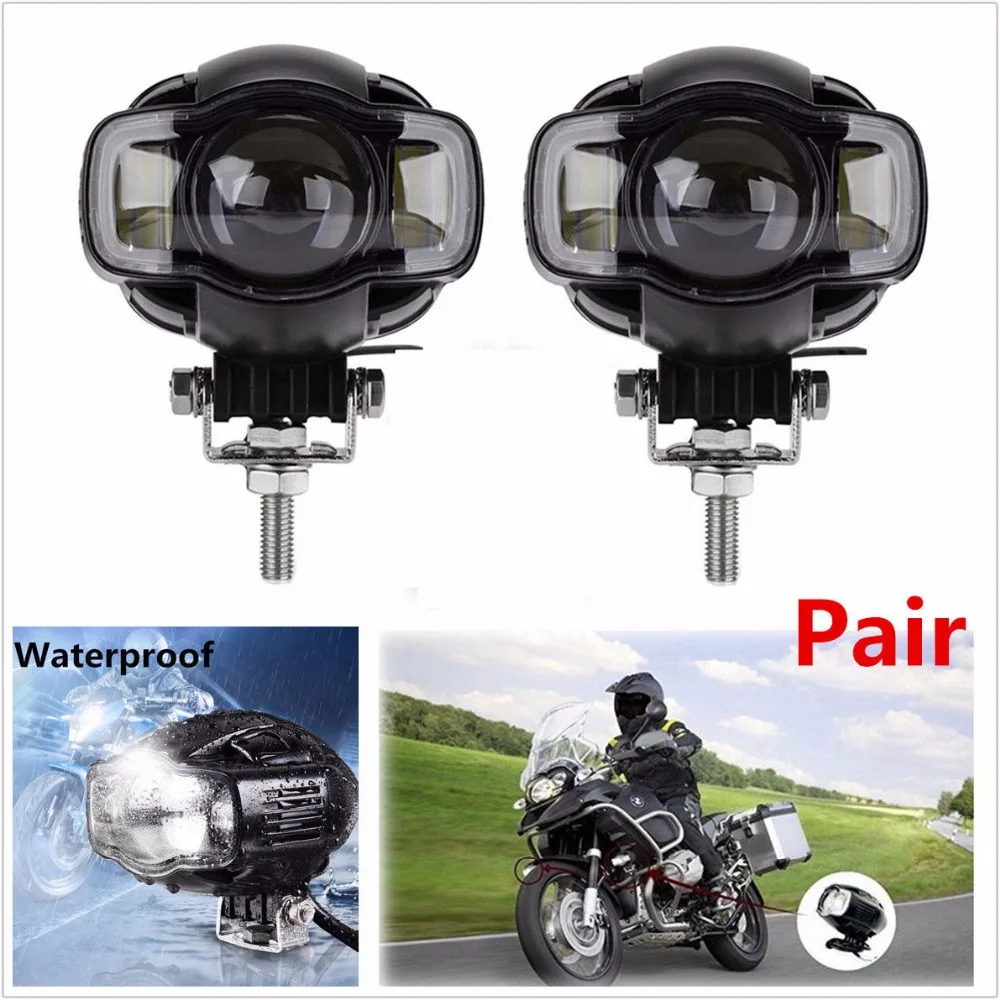 Krator 2PCS 20W 2000LM Waterproof Motorcycle LED Spot Driving Fog font b Lamp b font DRL