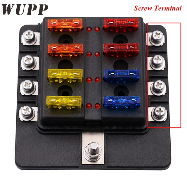Buy Auto 32V 8 Way Fuse Box Block Waterproof Fuse Holder Box Circuit Car Blade