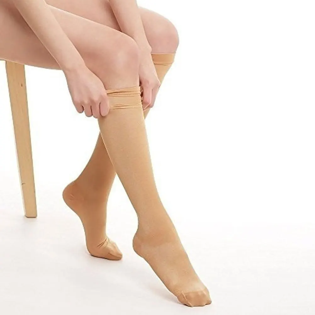 

High Leg Support Unisex Compression Stockings Pressure Nylon Varicose Stretch Pressure Circulation Vein knee stockings