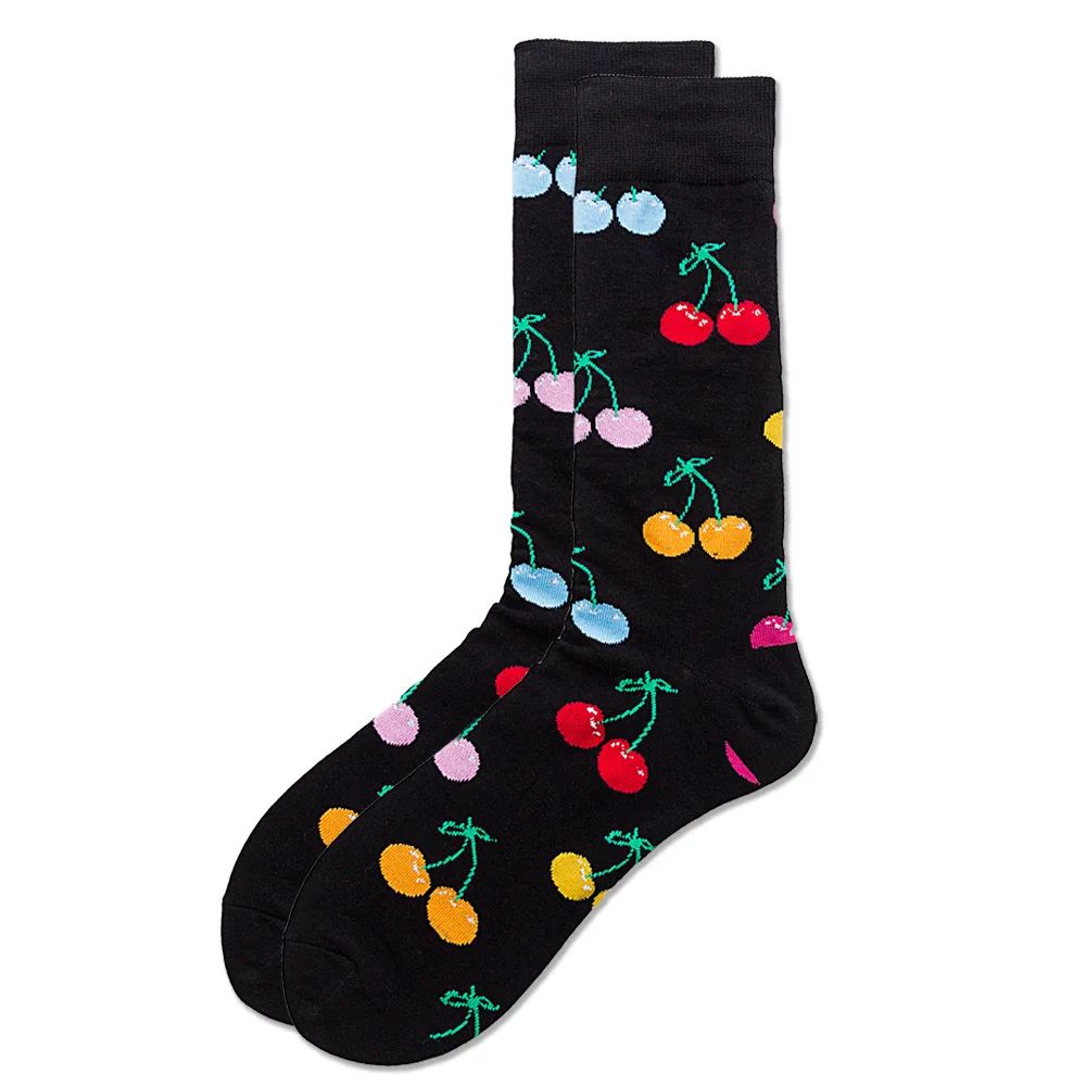 85% хлопок, мужские носки, зимние, Harajuku, цветные, забавные, какашки, динозавр, суши, усы, нарядные носки для мужчин, рождественский подарок - Цвет: 22