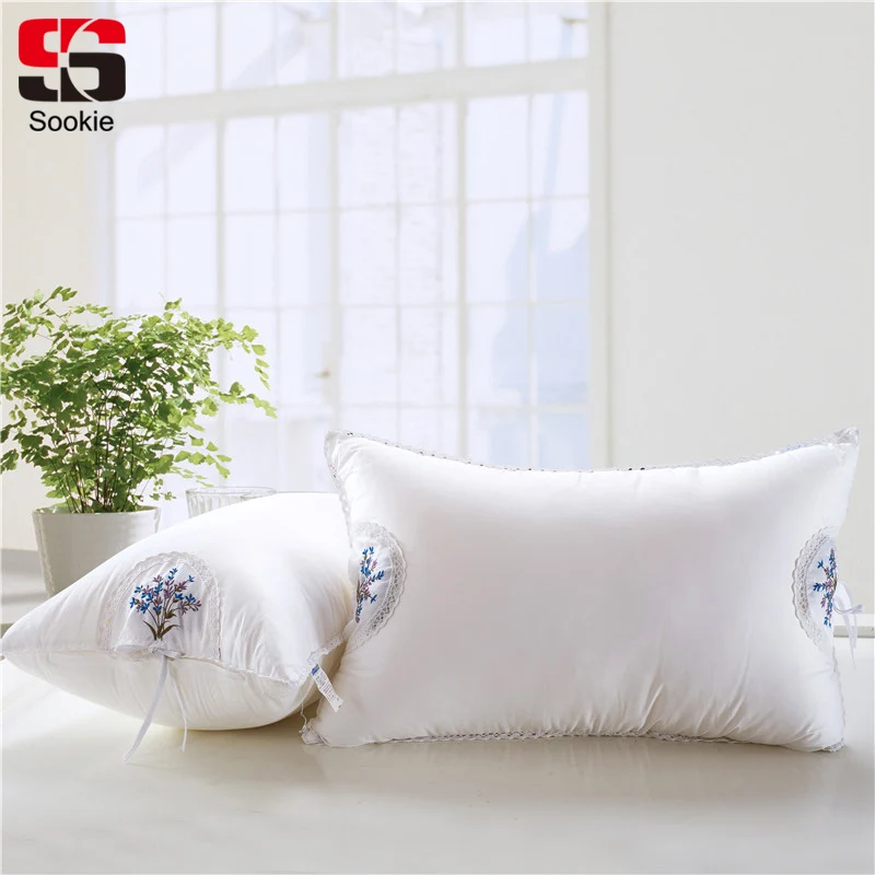 Sookie Lavender Buckwheat Sleeping Pillow Lace Print Soft Throw Pillows