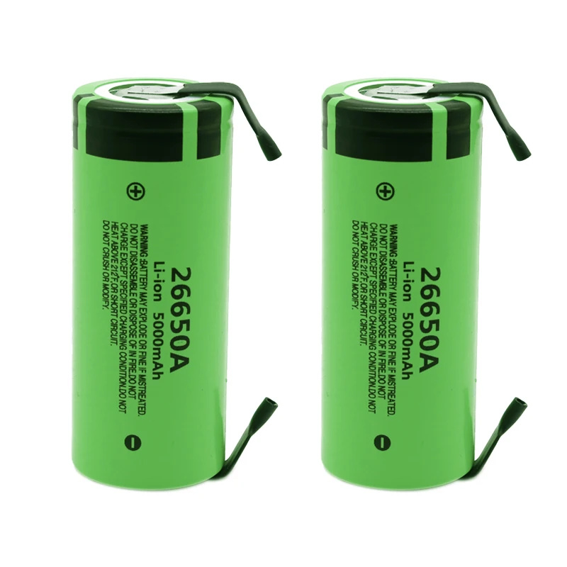 Аккумулятор для Panasonic 26650A 3,7 V 5000mAh высокой емкости 26650 литий-ионные аккумуляторы+ DIY никель