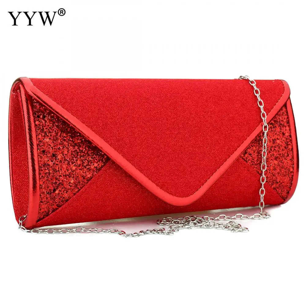 

Famous Fashion Red Velvet Clutch Female Evening Handbags Small Evening Party Bag Hasp Baguette Shoulder Bags Casual Women Purse