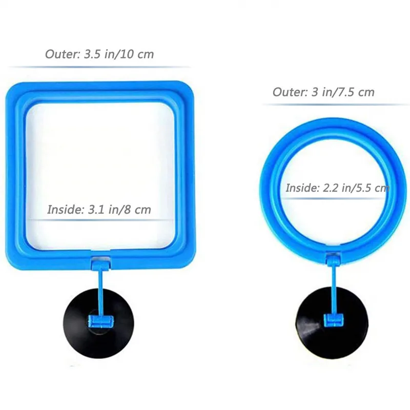 Аквариумный аквариум для рыб кольцо для кормления квадратная и круглая форма плавающая станция пищевая присоска для рыбы безопасная пищевая кормушка