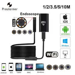 Prostormer 8 мм Wifi эндоскоп камера Android 720 P Iphone бороскоп камера эндоскопическая полужесткая iOS эндоскоп