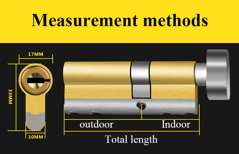 Дверной цилиндр 60 65 70 75 80 85 90 мм безопасности медный замок цилиндр интерьер спальня гостиная ручка латунный замок безопасности двери