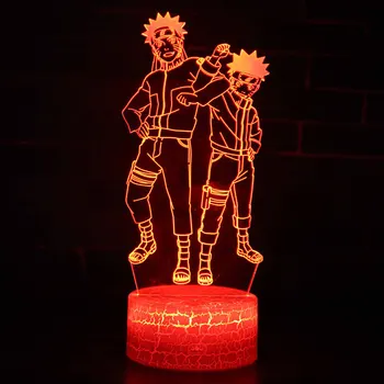 

Naruto two brothers theme 3D Lamp LED night light 7 Color Change Touch Mood Lamp Christmas present Dropshippping