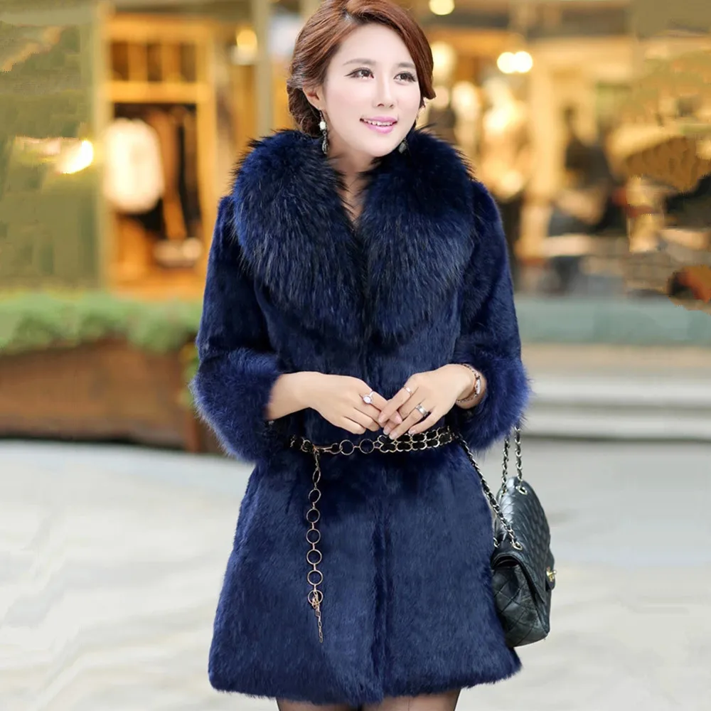 Popular Real Fur Coat Sale-Buy Cheap Real Fur Coat Sale Lots From Hot sale 2017 New Women Winter Real Fur Jacket With Raccoon Fur Collar Genuin Rabbit Fur - Popular Real Fur Coat Sale-Buy Cheap Real Fur Coat Sale Lots From