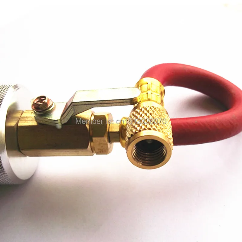 New R134A AC Car Automotive AC Oil&Dye Injector R134 R12 R22 Injection Tool  In Line Oil Dye Injector With 14 Swivel Low Side (3)