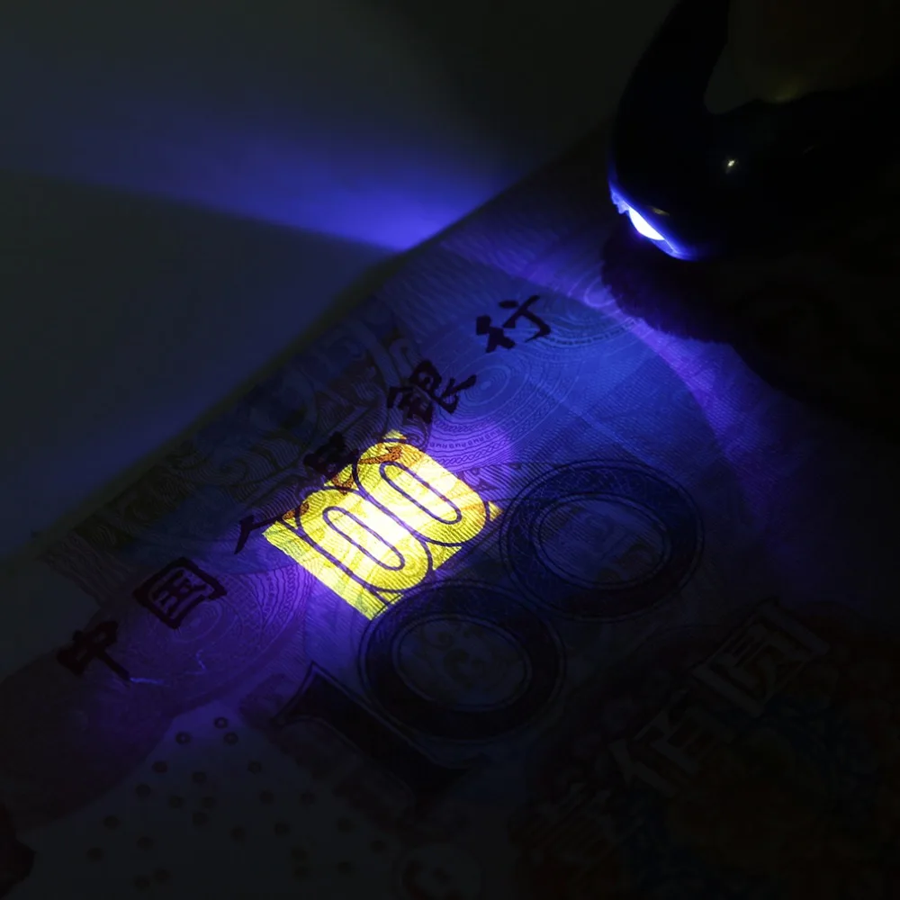 Портативный ручной УФ светодиодный фонарик лампа поддельный детектор валюты