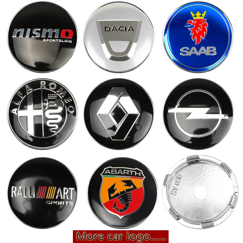 

4Pcs 60mm Car Wheel Center Hub Cap Hub cap Emblem Badge Sticker For Nissan Opel Renault Suzuki Toyota Jaguar Volvo Mitsubishi