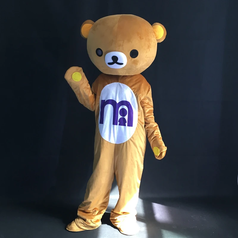 Каваи коричневый медведь талисман японский стиль индивидуальные Janpan костюмы талисмана Rilakkuma носить талисман, костюмы