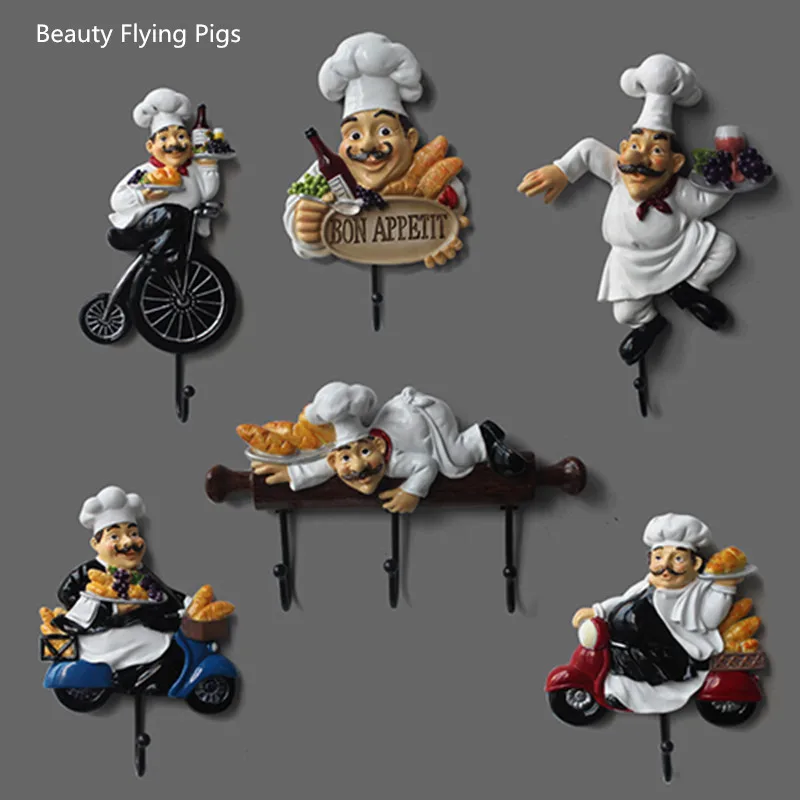 

Creative European Character Model, Chef Hook, Home Decoration Crafts