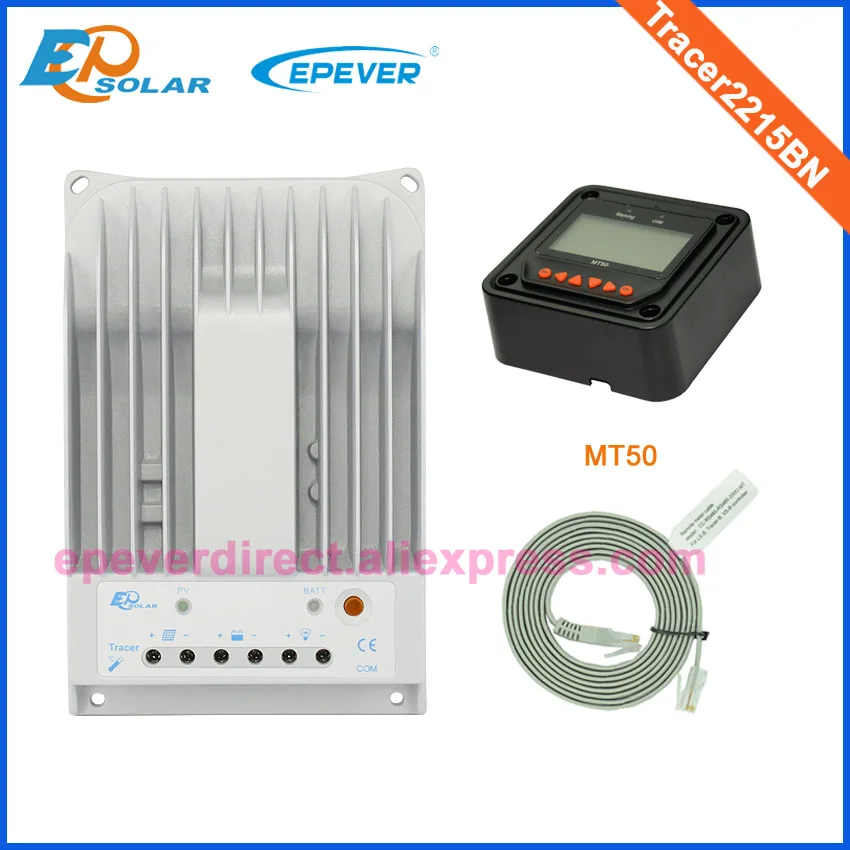 with MT50 Tracer2215BN EPEVER USB кабель и датчик температуры MT50 метр совпадающее применение солнечной батареи Контроллер EPsolar 20A 20 Ампер MPPT - Цвет: with MT50