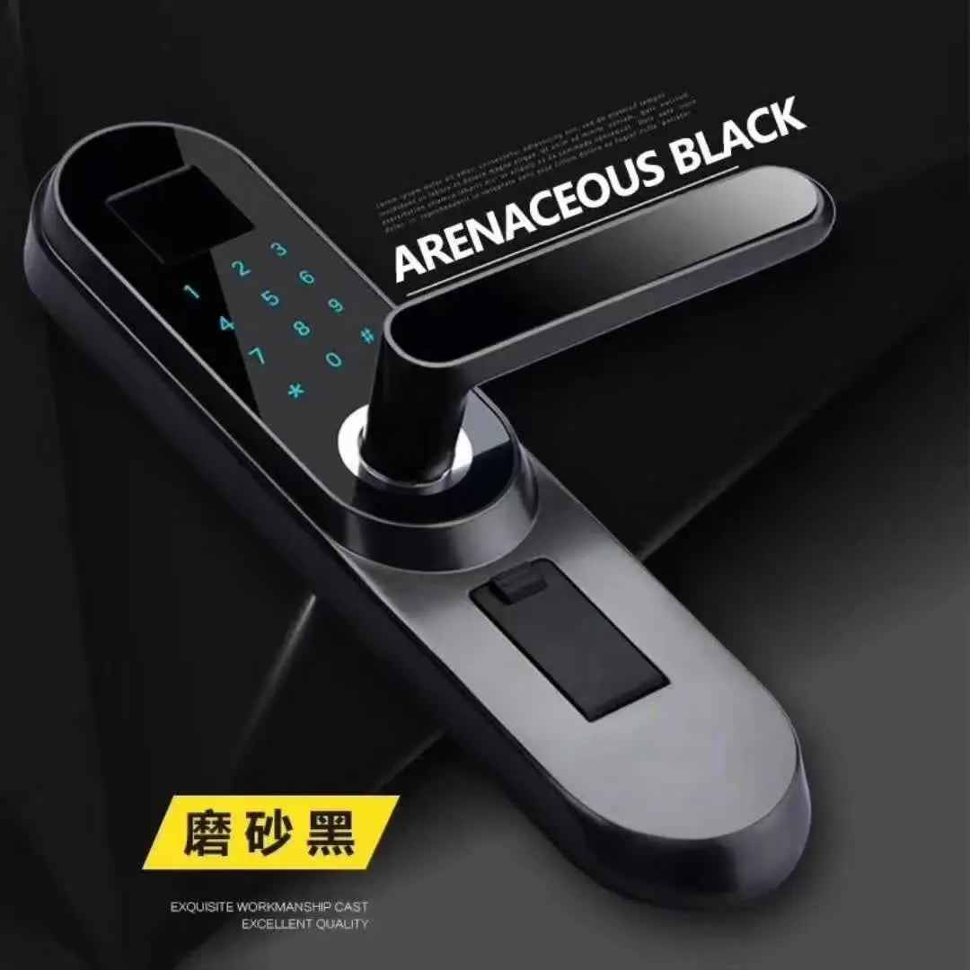 

2018 Electronic Door Lock Aluminum App Fingerprint Lock Translational Frame Narrow Aluminium Alloy Door Plastic Combination