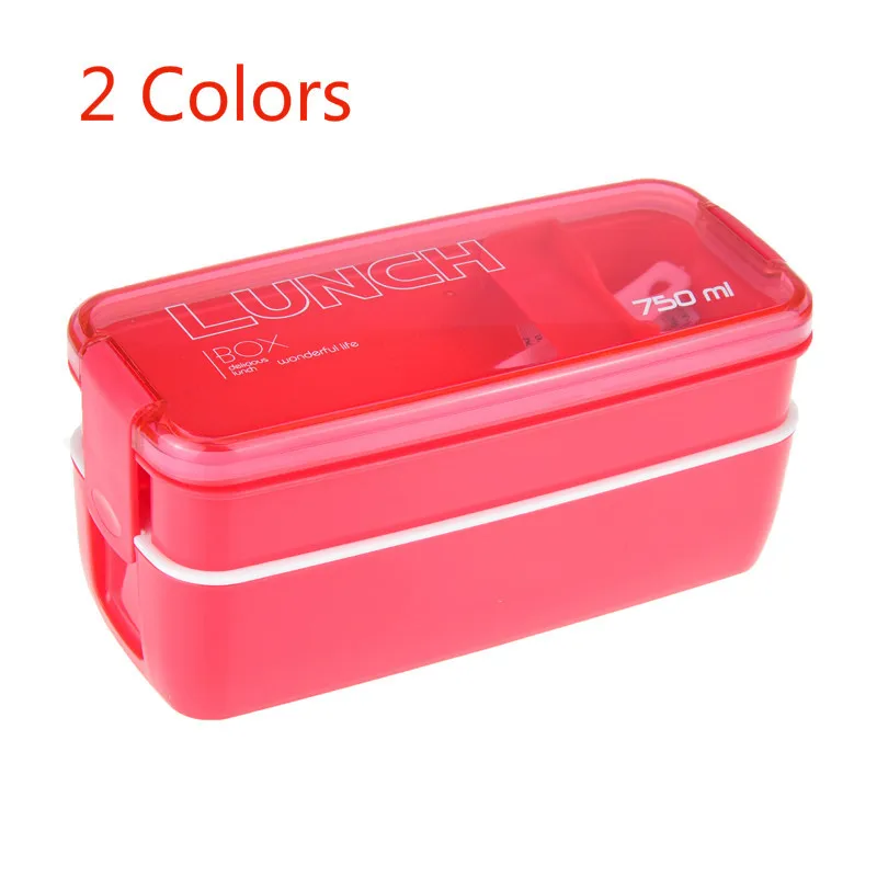 

750ml Plastic Lunch Box For Kids High Quality Food Storage Container Microwave Oven Barbecue Bento Boxes Kitchen Accessories