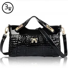 3 W Designer Handbags Women Leather Crocodile Bag For Women font b Party b font Evening