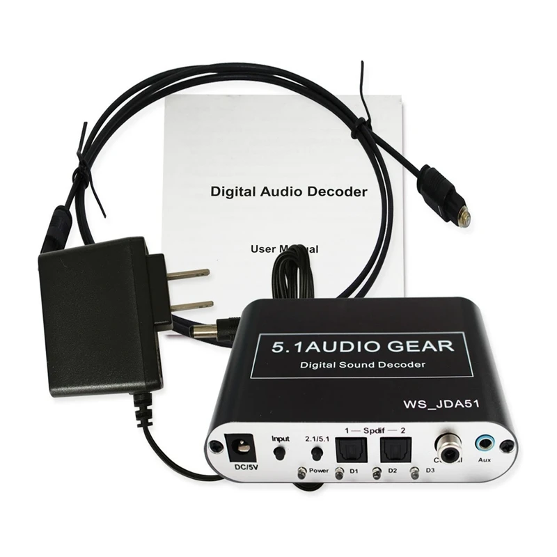  5.1 Decoder Audio Digitale AC3 Ottico per Stereo Surround Analogico HD 2 SPDIF Porte HD Audio Rush 