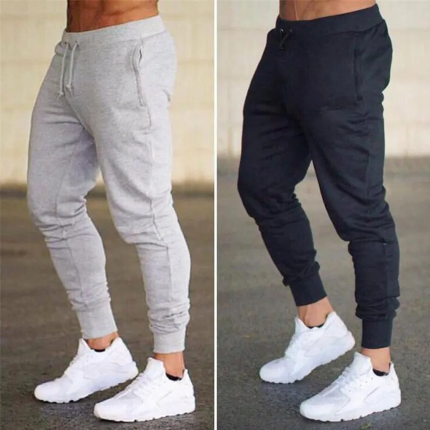 

New sportswear fitness Pants Casual Mens Fitness Workout Pants skinny Sweatpants Trousers Jogger Pants 4 colors