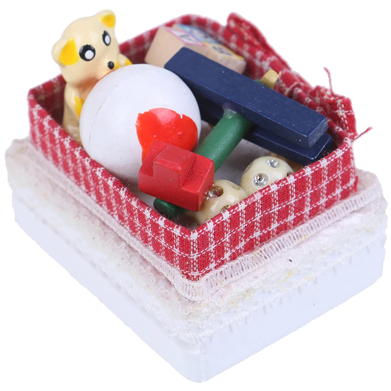 1:12 Dollhouse miniature bear toy box model toys for doll house decorat/_WK