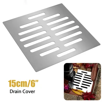 

Xueqin Shower Drain Thick Stainless Steel Floor Drain Cover Strainer Bathroom Bath Accessories Garden Drains Cover 15X15cm
