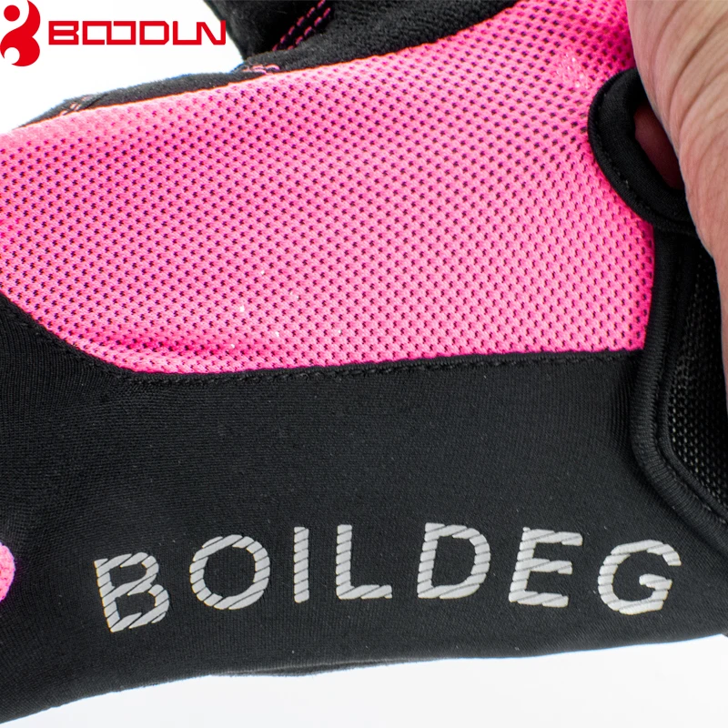Бренд Boodun, перчатки для спортзала с полупальцами, для мужчин и женщин, летние, для фитнеса, гантели, для тяжелой атлетики, профессиональные спортивные перчатки, сетчатые перчатки