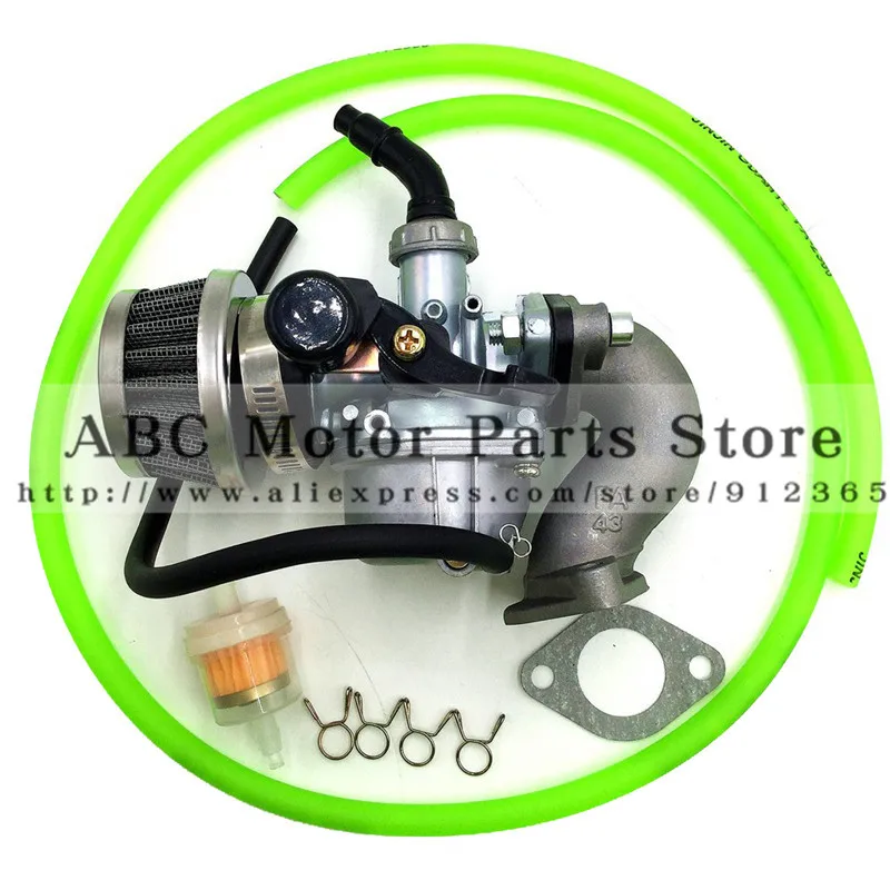 Motorcycle Carburetor With fuel hose air oil filter Inlet Valve For ATV