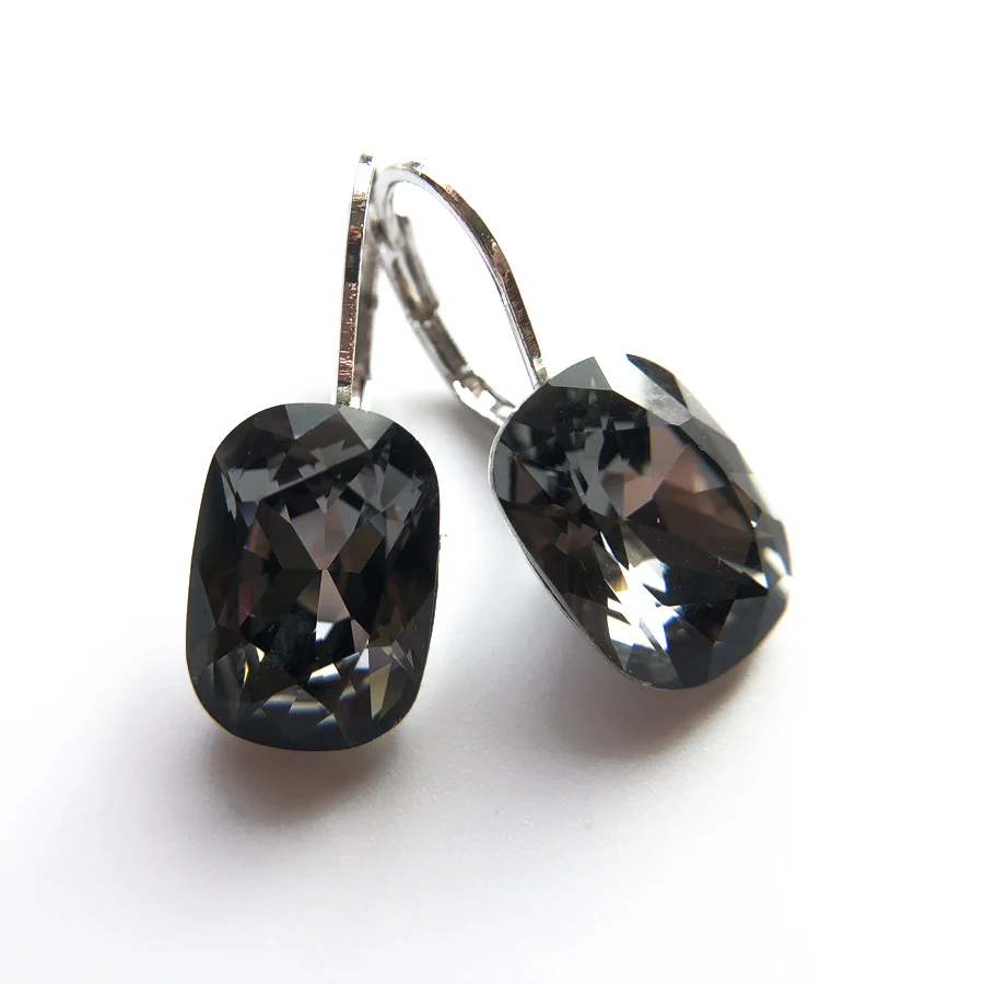 11,11 распродажа, серьги геометрической формы, модное ювелирное изделие, изготовлено с австрийскими кристаллами, серьги-гвоздики прямоугольной формы для женщин, ювелирное изделие, подарок