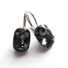 11,11 распродажа, серьги геометрической формы, модное ювелирное изделие, изготовлено с австрийскими кристаллами, серьги-гвоздики прямоугольной формы для женщин, ювелирное изделие, подарок