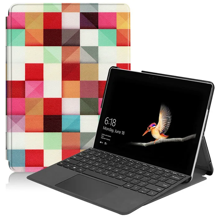 Ультратонкий Флип-кейс из искусственной кожи с отделением для карандашей(можно положить клавиатуру) для microsoft Surface Go 10,0 Tablet PC Cover+ Pen - Цвет: as picture