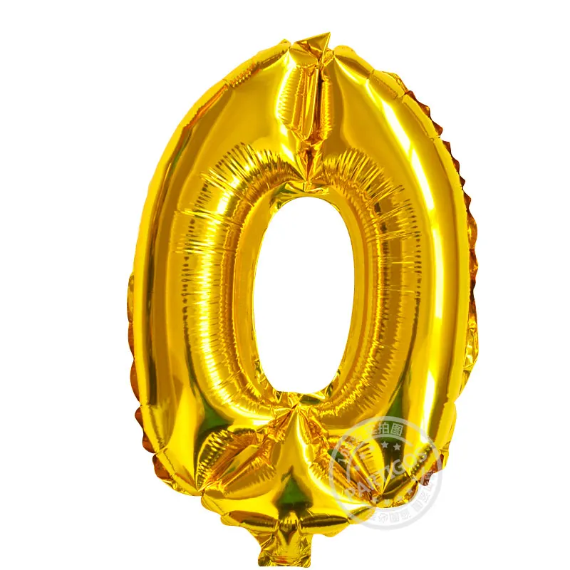 32 дюйма Золотое серебряное число фольгированных воздушных шаров цифра с днем рождения Свадебные украшения с буквами вечерние шары