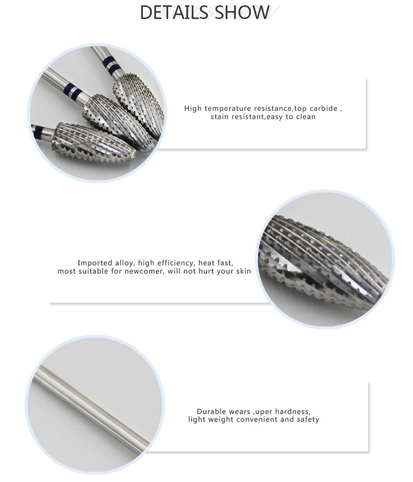 Lixa de Unhas Broca de Carboneto de Polimento ''grande Cone Forma Carbide Bit Unha Broca Elétrica Pedicure Prego 2pcs 3 - 32 2 Cheap Equipamento de unhas artísticas