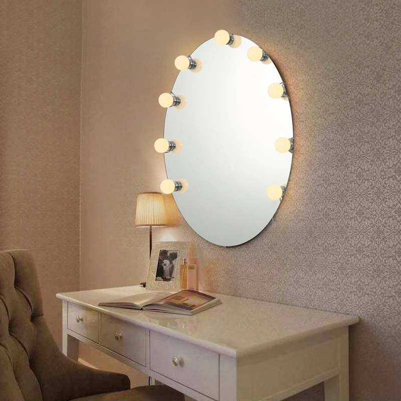 

LED 12V Makeup Mirror Light Bulb Hollywood Vanity Lights Stepless Dimmable Aluminum Wall Lamp 6 10 Bulbs Kit for Dressing Table