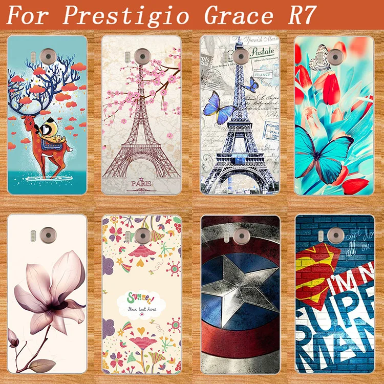 

DIY Painting Perfect Design Painted Cell Phone Cover TPU SOFT Silicone Case For Prestigio Grace R7 PSP7501 Duo