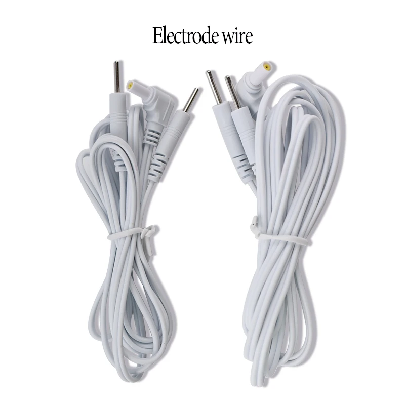 2 шт. 2 в 1 Головка 2,5 мм двойной штекер тип электрода кабель Линия провода для десятков акупунктурный электрический стимулятор нерва мышц 1,5 м