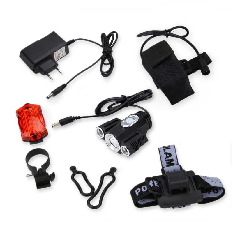 Cheap 10000LM 3xT6 LED 4.2v Adjust angle Front Bicycle light Bike Lamp Headlight with Battery+Back Tail Light 9 Cheap 10000LM 3xT6 LED 4.2v Adjust angle Front Bicycle light Bike Lamp Headlight with Battery+Back Tail Light 9