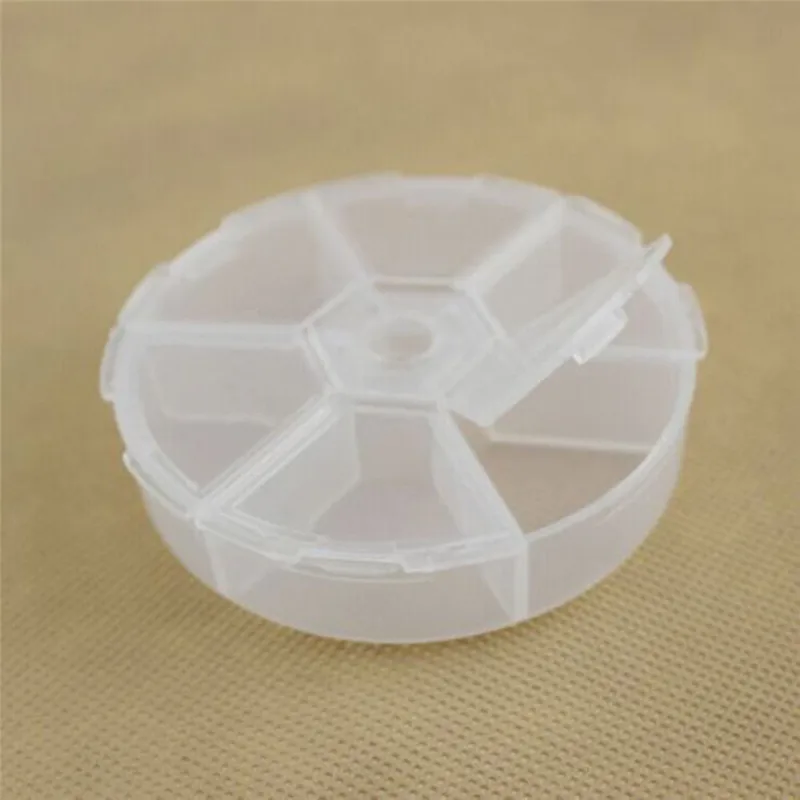 

6 Grids Jewelry Small Plastic Clear Storage Box Beads Craft Rhinestone Container Organizer Storage Boxes 1PC
