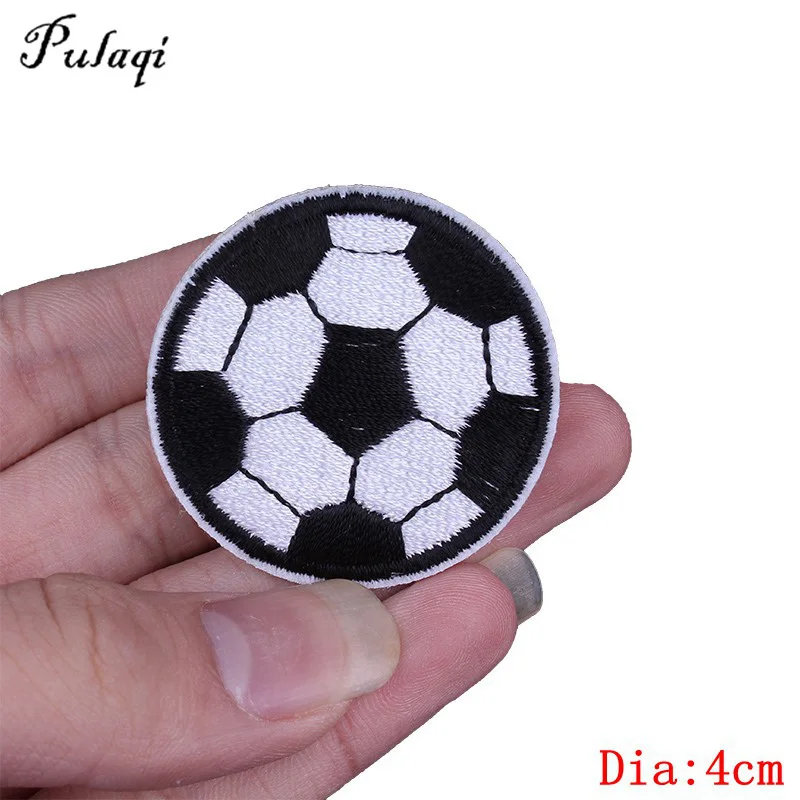 ##BUY Pulaqi Embroidered Football Patch Iron On Patches For Bag Hat Clothes Garment Accessories DIY Sew On Badge H