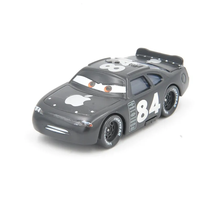Disney Pixar Cars Lightning Mcqueen No.84 черное яблоко 1:55 литье под давлением металлическая
