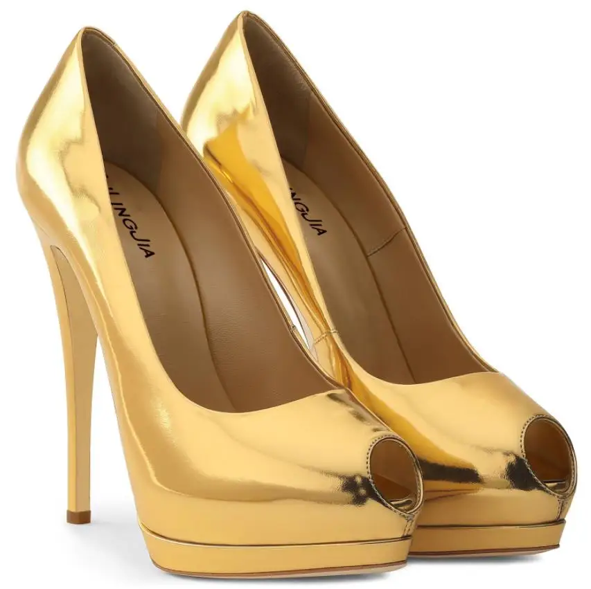 

Spring and summer new fashion Luomaxi with waterproof platform fish mouth high heels