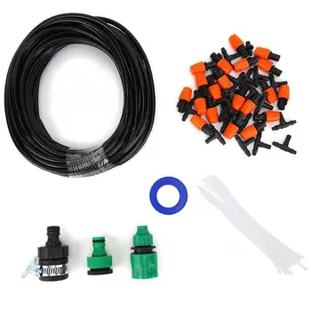 

New 20 Nozzles Garden Patio Mist Coolant System Water Sprinkler Cooling Spray Kits