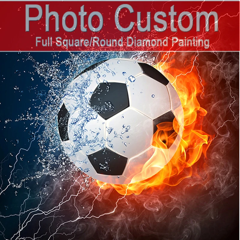 

5D DIY full Square/Round Drill diamond Cross stitch Photo Custom Football 3D Embroidery Cross Stitch Mosaic Home Decor gift