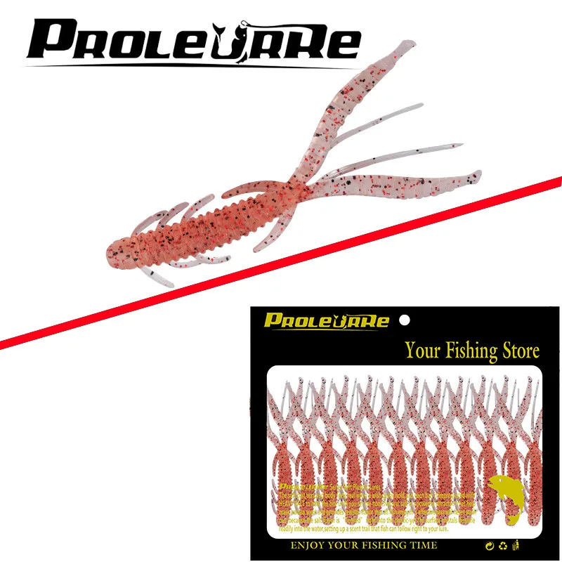 12 шт./лот, мягкие приманки для ловли креветок, 75 мм, 1,8 г, воблеры, приманка для ловли карпа, окуня, соль, запах, искусственные силиконовые приманки Isca Pesca - Цвет: G