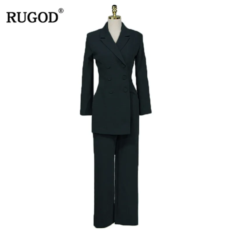 RUGOD элегантные женские костюмы Длинные Блузки брюки комбинезоны боди офисная
