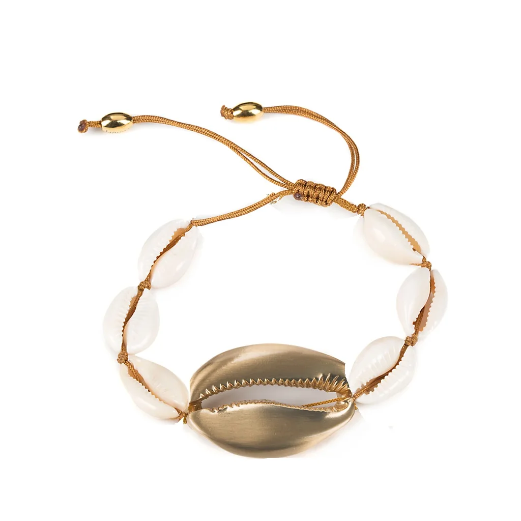 

1pc Cowrie shell Bracelet femme Adjustable boho Macrame friendship Real Seashell Bracelet Mothers Day Jewelry Gift