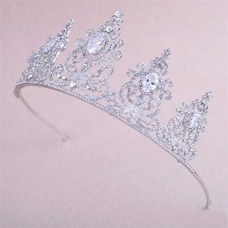 Хрустальные стразы menina de Flor da princesa coroa Tiara Prom acessorios de cabelo