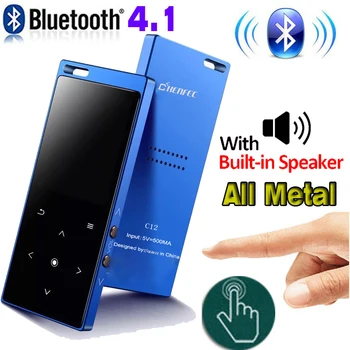 

Speaker MP3 Touch Screen MP3 Player with Bluetooth4.0 Student Walkman Ultra-thin Listening Song Display lyrics MP3 Player Hebrew