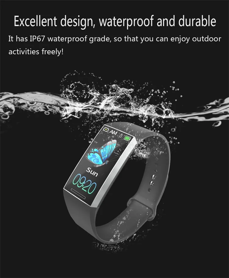 S18 Смарт фитнес-Браслет Водонепроницаемый SmartBand кровяное давление монитор сердечного ритма электронные часы здоровье браслет