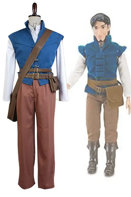 2017 high quality tangled prince flynn rider eugene fitzherbert cosplay costume full set uniform halloween play