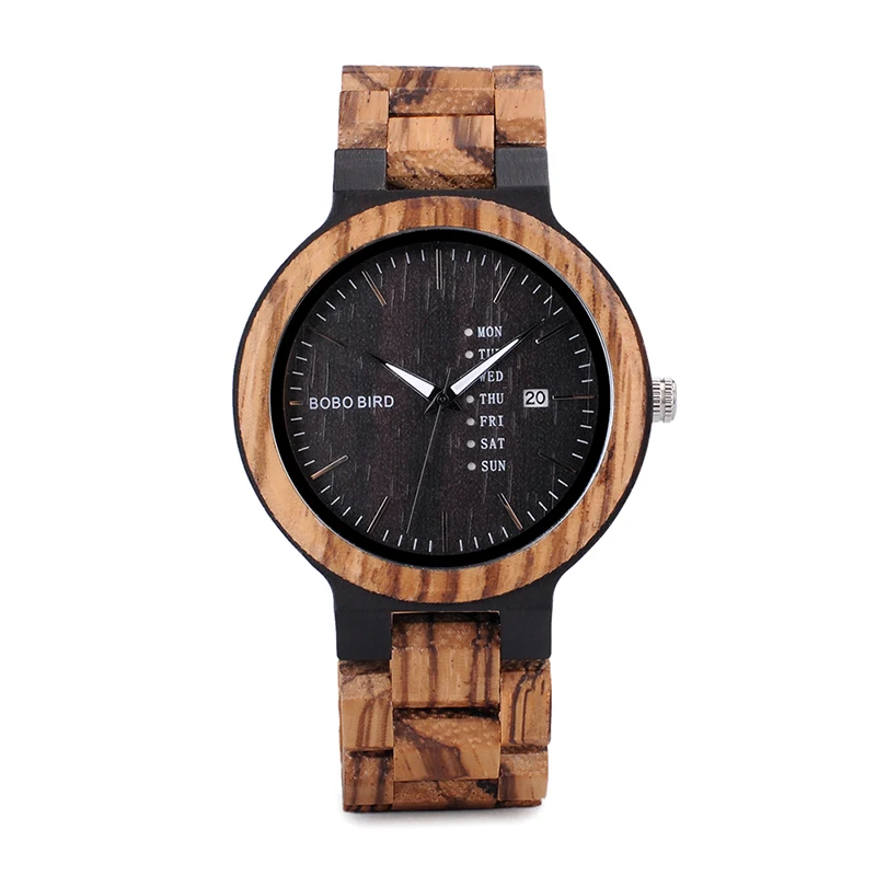 Zegarek drewniany Bobo Bird Data Dark O26-2 9